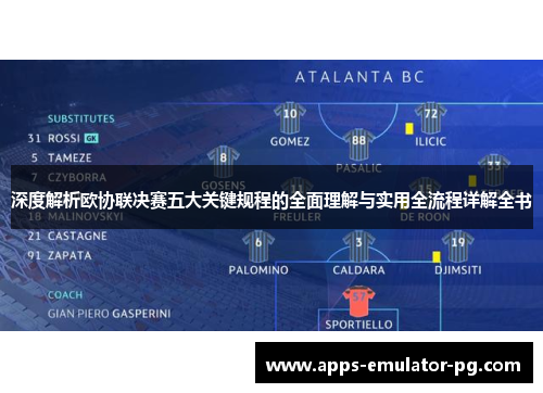 深度解析欧协联决赛五大关键规程的全面理解与实用全流程详解全书