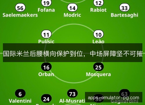 国际米兰后腰横向保护到位，中场屏障坚不可摧